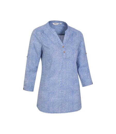 Mountain Warehouse Womens/Ladies Petra All-Over Print 3/4 Sleeve Shirt (Corn Blue) - UTMW2710