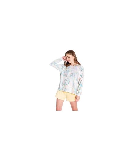 Womens/ladies Palm Print Long-sleeved T-shirt Multicoloured PJ Salvage