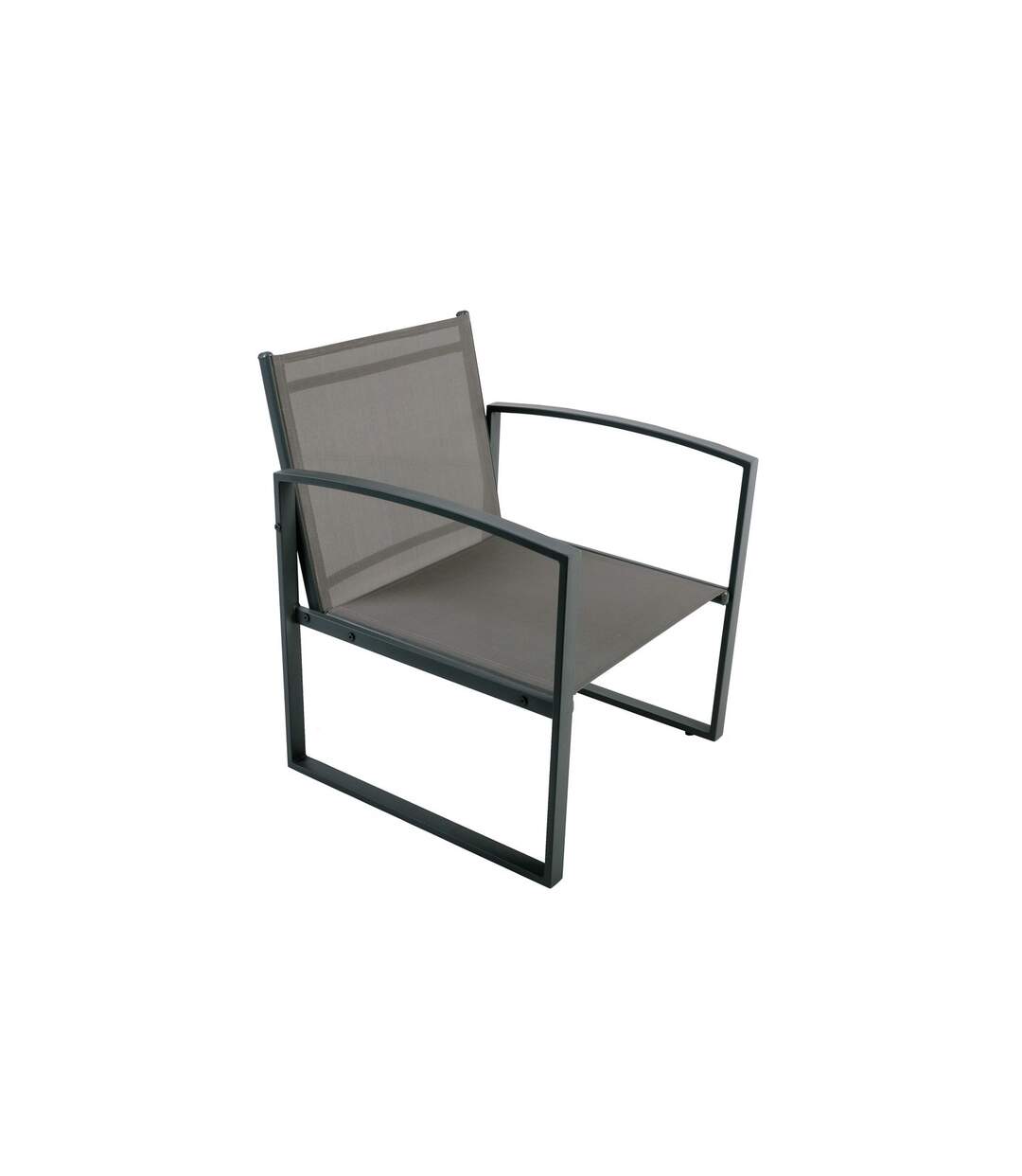 Salon de jardin duo en textaline Madrid - Gris foncé-4