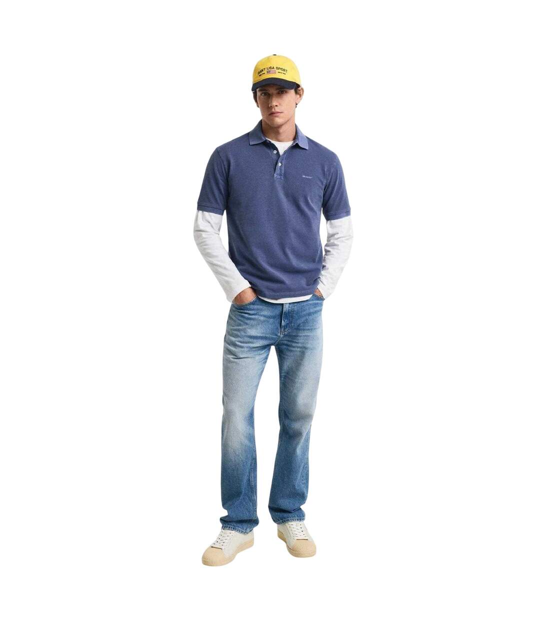 Polo Motif/style Logo Homme Bleu Marine Gant-4