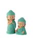 Statuette Moine Zen Toby 19cm Bleu Azur-4