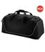 Quadra Teamwear Jumbo Kit Duffel Bag - 110 Liters (Pack of 2) (Black/Light Grey) (One Size)