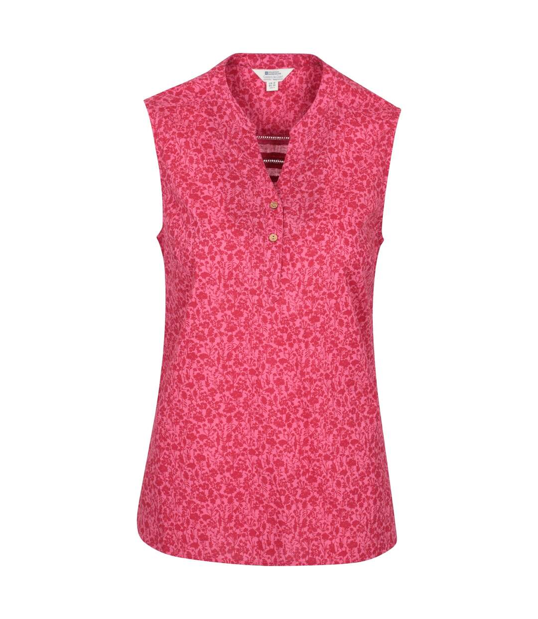Womens/ladies petra floral pattern sleeveless shirt red Mountain Warehouse-1