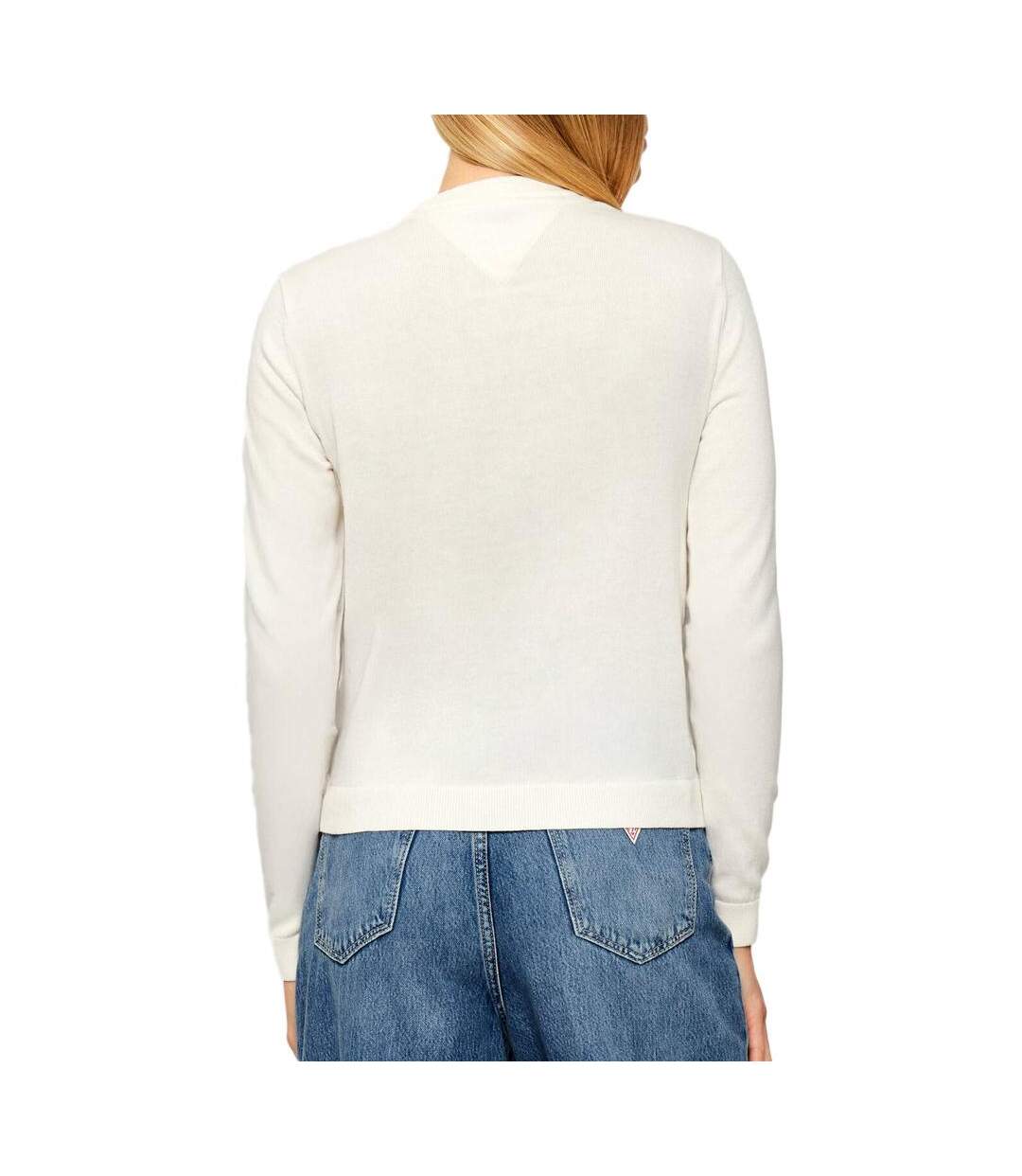 Pull ecru femme tommy hilfiger essential-2