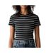T-shirt noir/blanc femme tommy hilfiger slim-1