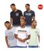 Pack of 5  Mens logotime t-shirt  black/mint/navy/white/grey marl Crosshatch-1