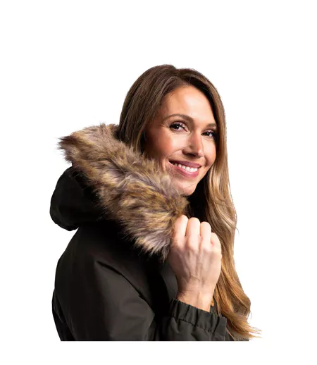 Parka Celebrity Femme Vert Kaki Trespass