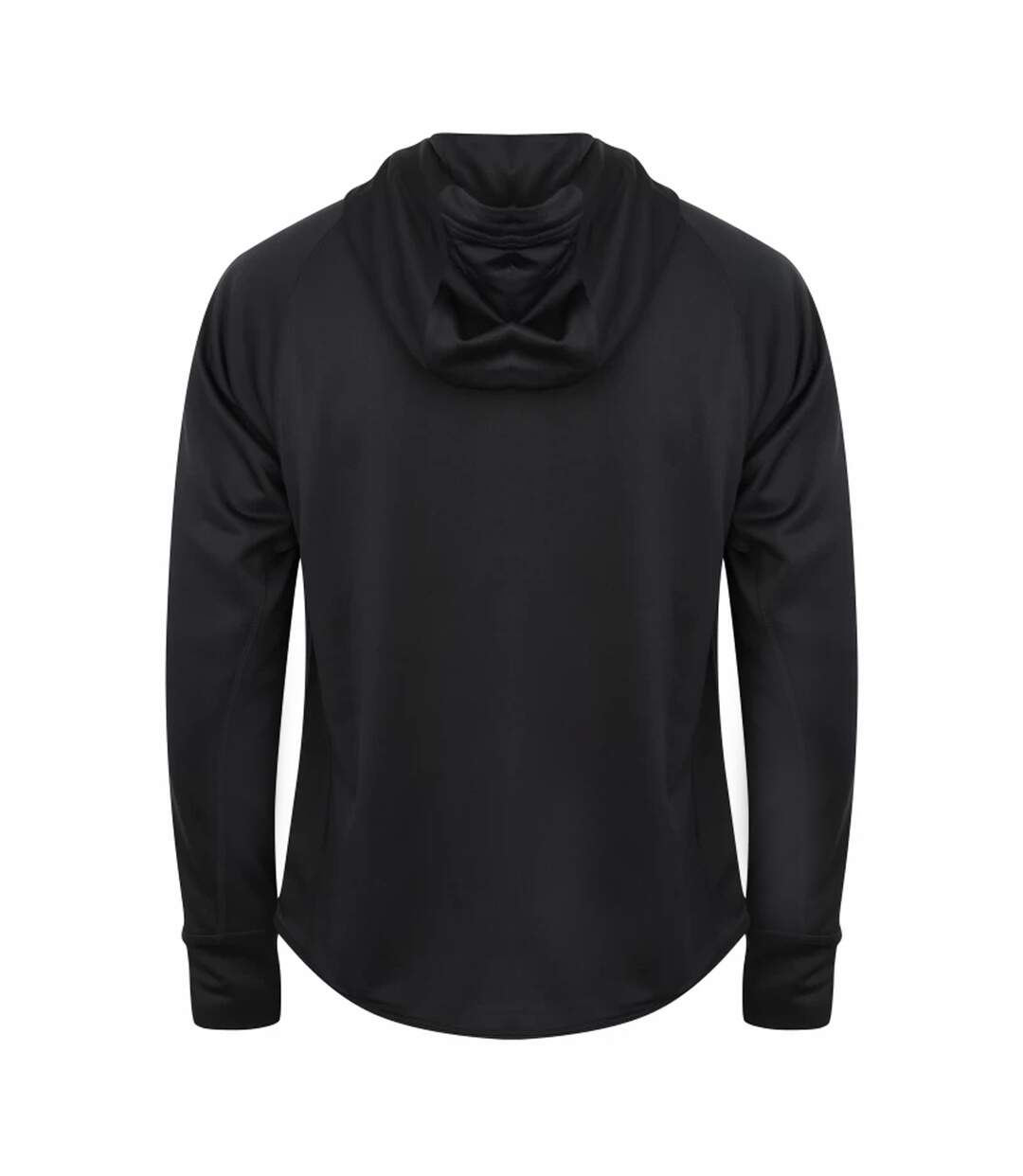 Sweatshirt léger à capuche et fermeture zippée homme noir Tombo Teamsport-2