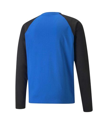 Mens Teamliga Long-sleeved T-shirt Electric Blue Black Puma