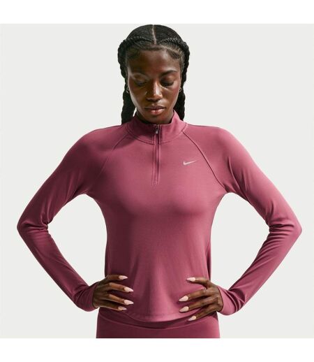 Womens/ladies Swoosh Long-sleeved Running Top Pink Smoke Nike
