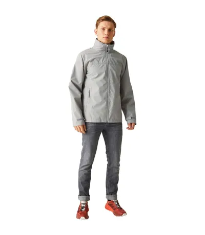 Mens Waterproof Soft Shell Jacket Mineral Grey Black Regatta Professional