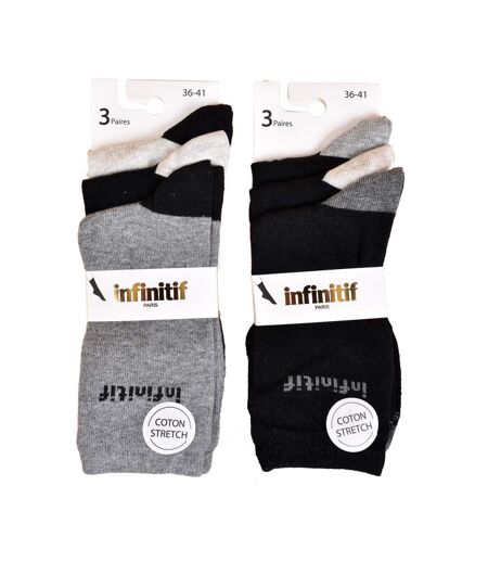 Chaussettes femme INFINITIF - Pack de 6