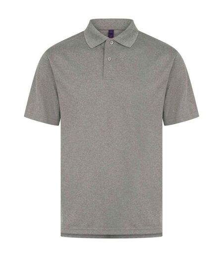 Mens coolplus polo shirt heather grey Henbury