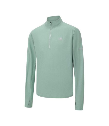 Mens Quarter Zip Long-sleeved Tracksuit Top Green Karrimor