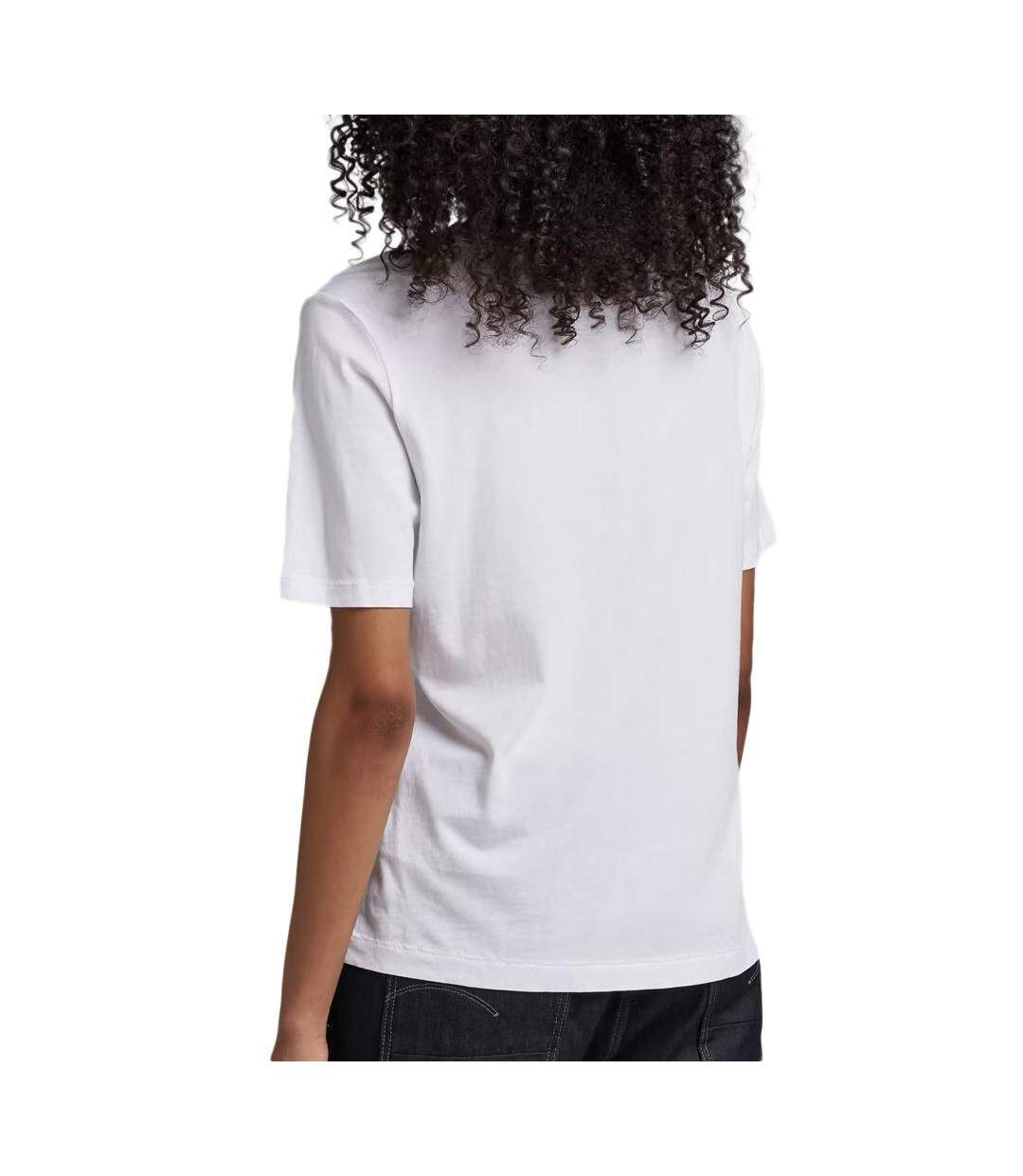 T-shirt Blanc Femme G-Star Raw Originals Label - M