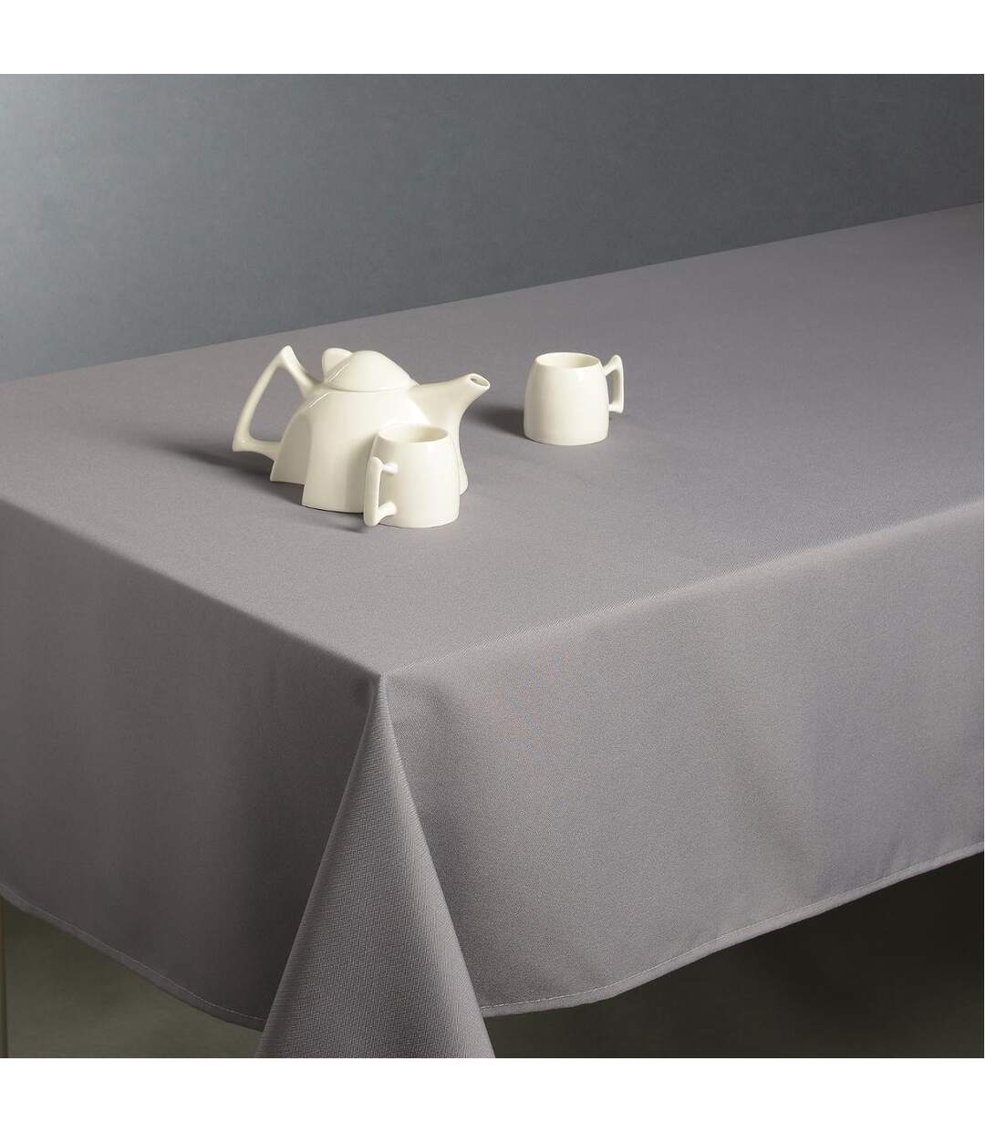 Nappe Antitache Unie 150x300cm Gris-4
