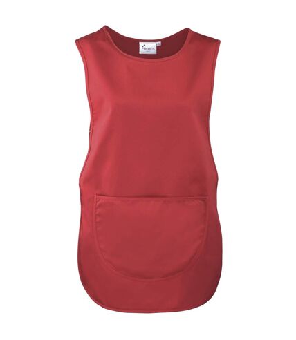 Premier Ladies/Womens Pocket Tabard / Workwear (Pack of 2) (Red) (UTRW7031)