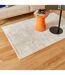 Tapis Déco Motifs en Relief Row 100x150cm Beige-4