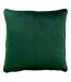 Mirrored fox cushion cover 43cm x 43cm bottle green/white Evans Lichfield