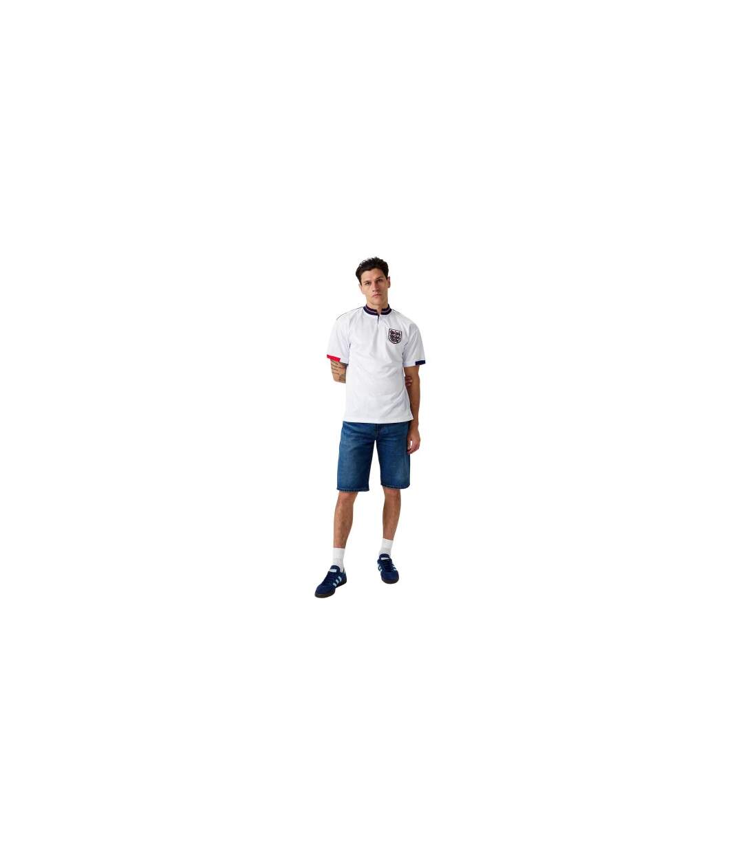 Maillot Domicile Foot Motif/style England Fa Adulte Blanc Score Draw-1