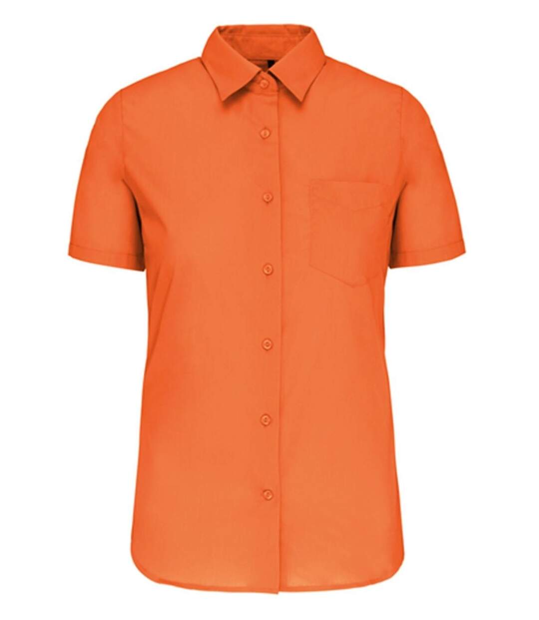 Chemise popeline manches courtes - Femme - K548 - orange