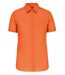 Chemise popeline manches courtes - Femme - K548 - orange