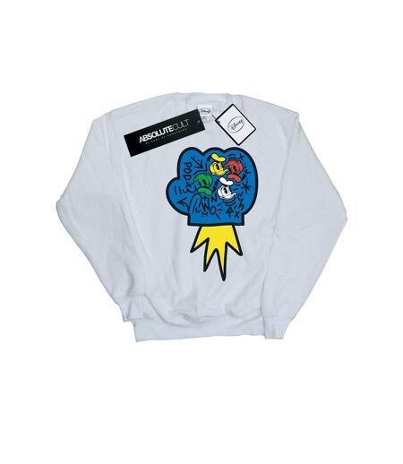 Disney Sweatshirt Womens/Ladies Donald Duck Pop Fist (Blanc) - UTBI27584