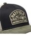 Casquette trucker avec filet bi-matière semi curved avec patch Moto Hatfield-4