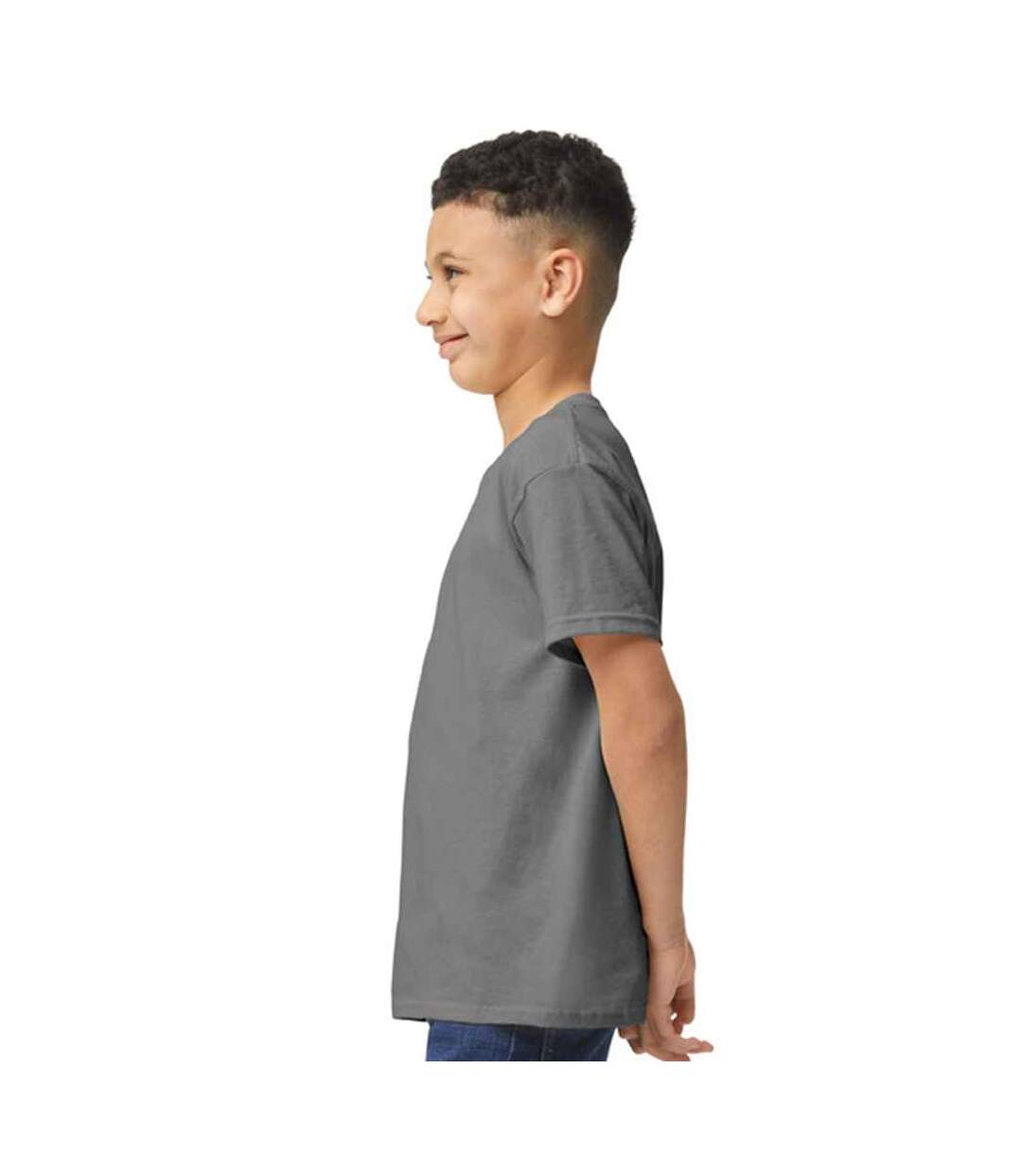 T-shirt enfant charbon uni Gildan-3