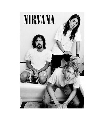 Nirvana - Poster BATHROOM (Blanc / noir) (Taille unique) - UTTA7657
