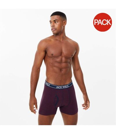 Lot De 3  Boxers Homme Bordeaux Sombre Jack Wills