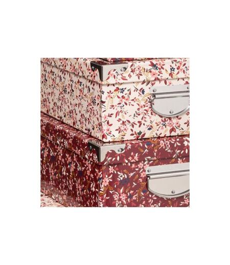 Lot de 6 Boîtes de Rangement Délicatesse 48cm Rose