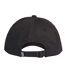 Mens 3 Stripes Cotton Twill Baseball Cap Black White Adidas-2
