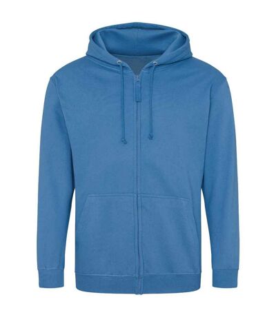 Mens full zip hoodie sapphire blue Awdis