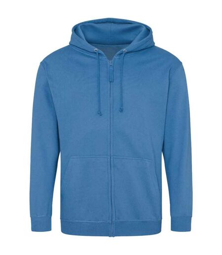 Mens full zip hoodie sapphire blue Awdis