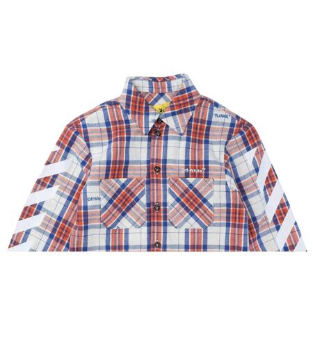 Chemise Motif/style Rayure Diagonale Femme Rouge Bleu Blanc Off White