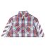 Chemise Motif/style Rayure Diagonale Femme Rouge Bleu Blanc Off White-3