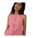 Womens/ladies Gingham Crop Top Red Nobody´s Child-4