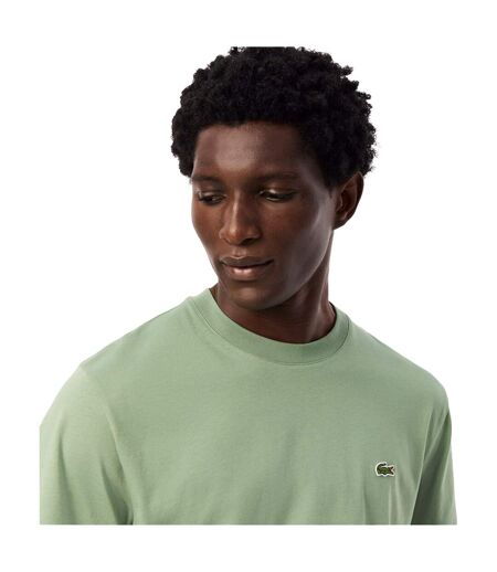 T-shirt Motif/style Logo Brodé Homme Vert De Gris Lacoste