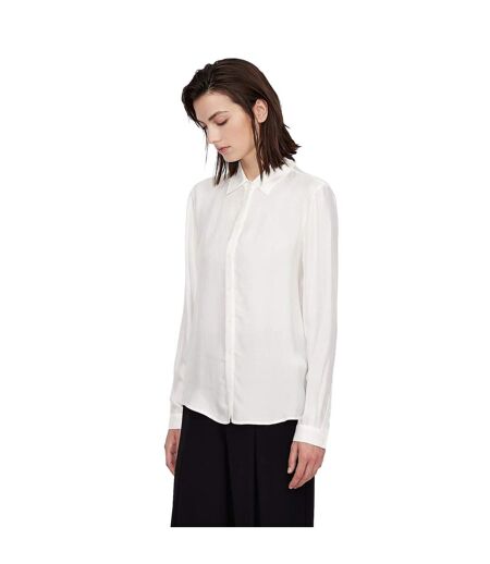 Womens/ladies Plain Soft Touch Shirt White Armani Exchange