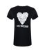 Womens/ladies Heart T-shirt Black Love Moschino-1