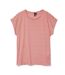 T-shirt blanc/rouge femme vero moda mava - m-3