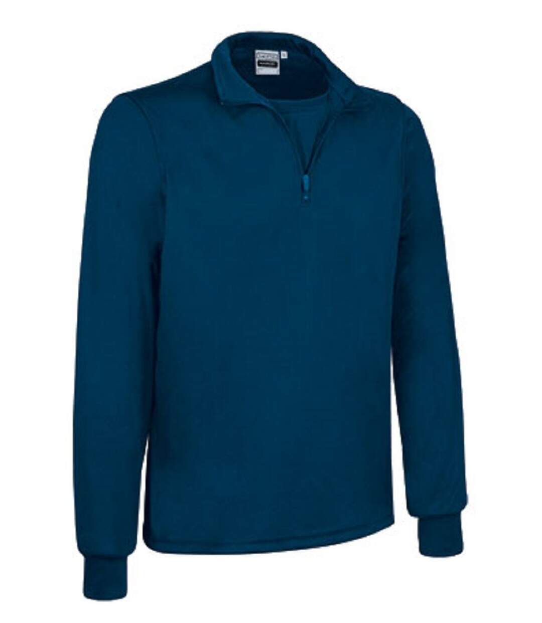 Polo col zippé manches longues - Homme - réf NAIROBI - bleu marine