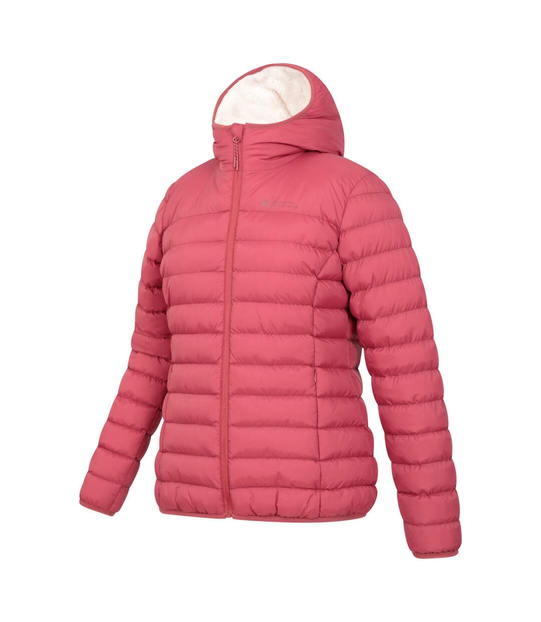 Womens/ladies Faux Fur Lined Padded Jacket Rust Mountain Warehouse-3