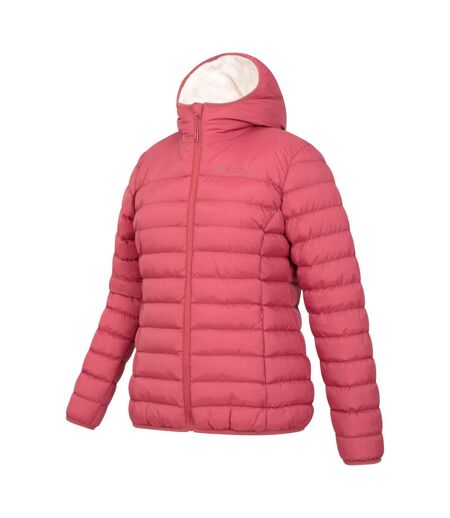 Womens/ladies Faux Fur Lined Padded Jacket Rust Mountain Warehouse
