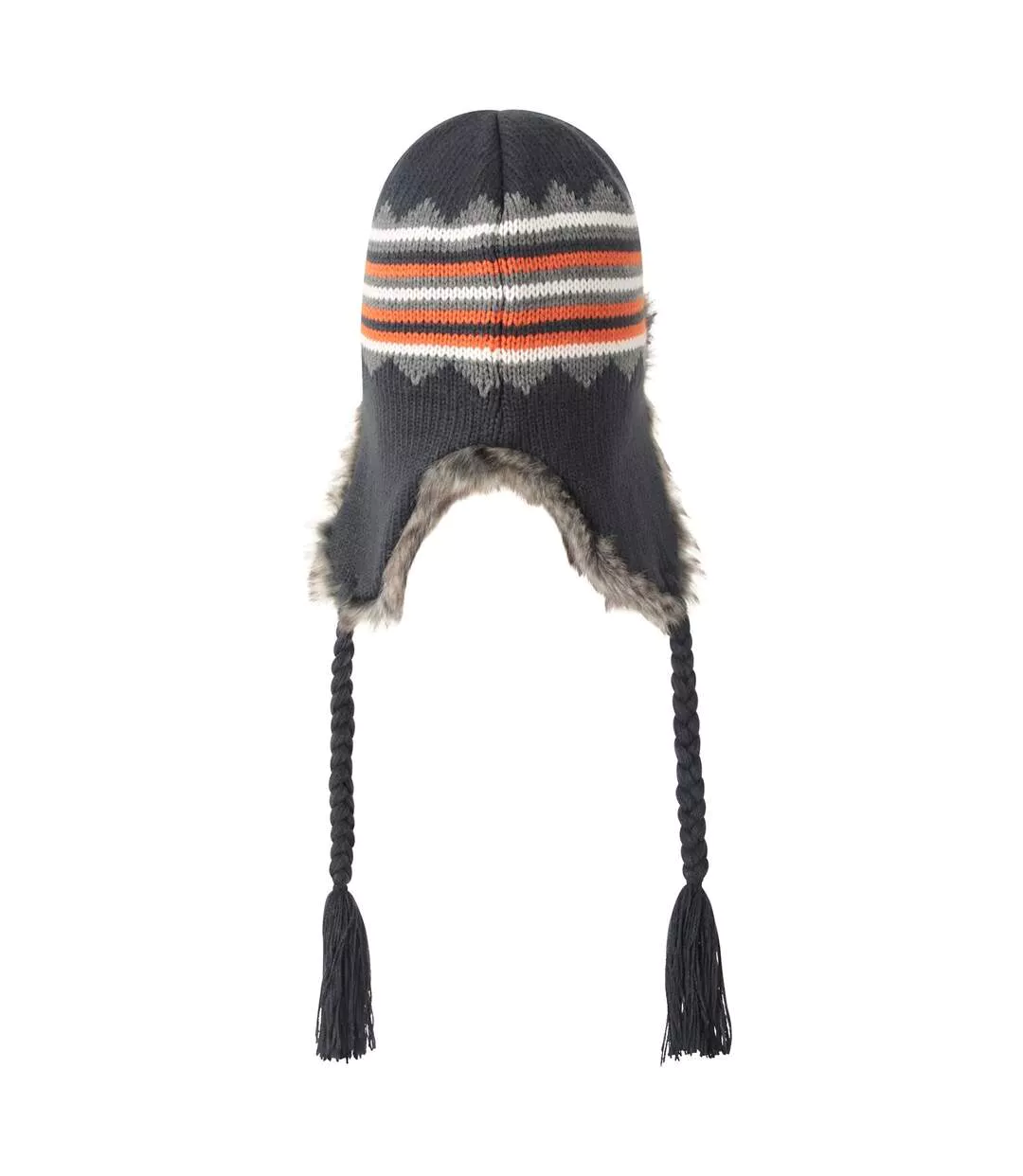 Unisex adult st anton knitted bomber hat dark grey Mountain Warehouse-3