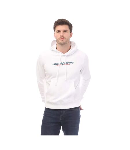 Sweat à capuche s-ginn homme blanc Diesel