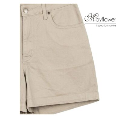 MAYFLOWER SE0340 - Short 5 poches en coton stretch Sable : le confort au naturel