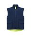 Veste Sans Manches Persei Homme Bleu Marine Jaune Fluo Roly Workwear-1