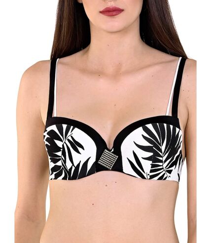 Haut maillot de bain préformé Ocean City noir Lisca